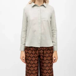 Chemisier gris chiné carli manches longues Femme LA PETITE ETOILE