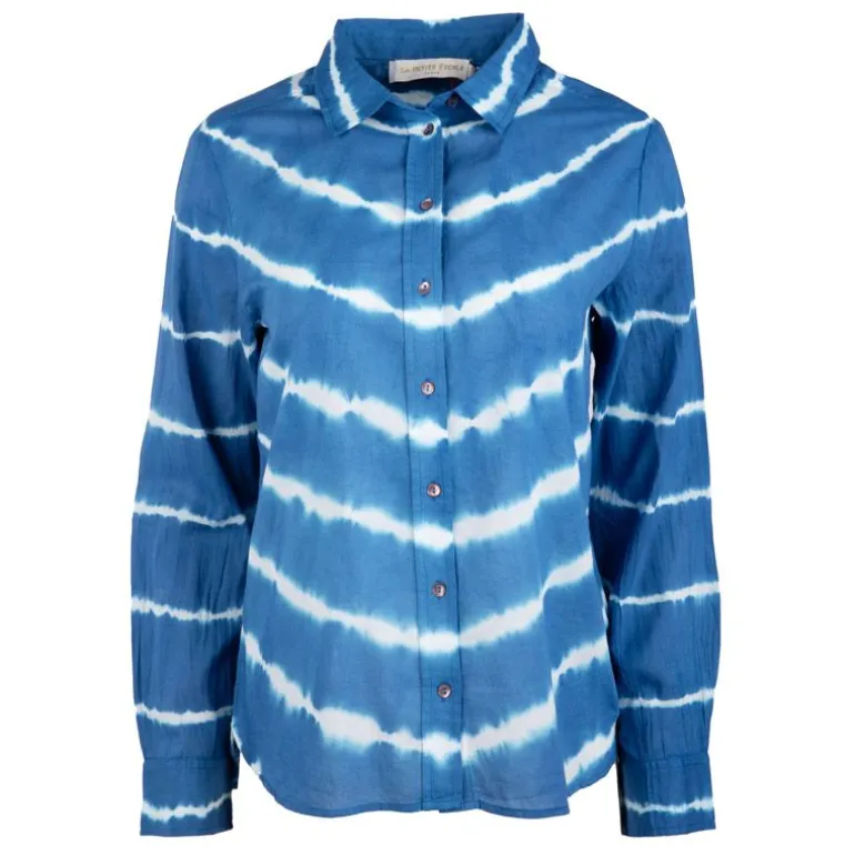 Chemisier manches longues tie and dye theorine en coton Femme LA PETITE ETOILE