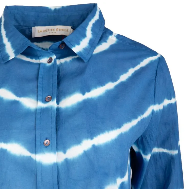 Chemisier manches longues tie and dye theorine en coton Femme LA PETITE ETOILE