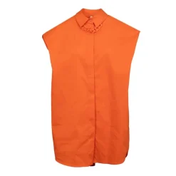 Chemisier uni manches courtes avec collier Femme IMPERIAL