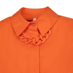 Chemisier uni manches courtes avec collier Femme IMPERIAL