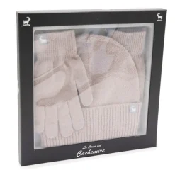 Coffret bonnet + gant assortis Femme LA CASA DEL CACHEMIRE