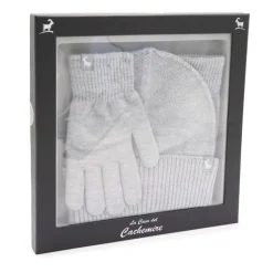 Coffret bonnet + gant assortis Femme LA CASA DEL CACHEMIRE