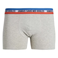 Coffret cadeau boxers/chaussettes inscription coton stretch Homme JACK & JONES