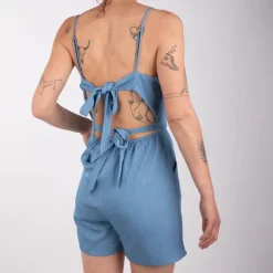 Combishort avec dos nu eleanor bleu Femme LA PETITE ETOILE