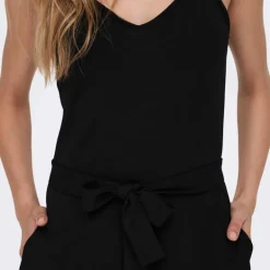 Combishort col v bretelles réglables ceinture uni Femme JDY