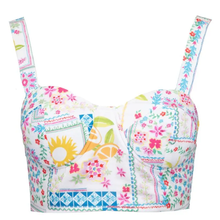 Corset top carré della à bretelles imprimé Femme LA PETITE ETOILE