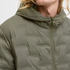 Coupe-vent texturé Haston avec capuche couleur olive Homme JACK & JONES