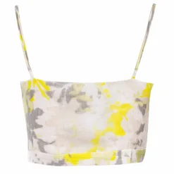 Crop top bretelles blanc motif fantaisie Femme CALVIN KLEIN