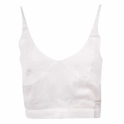 Crop top bretelles blanc motif Femme CALVIN KLEIN