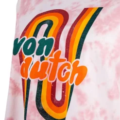 Crop top rose tie&dye logo poitrine Femme VON DUTCH