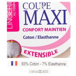 Culotte coupe maxi taille haute Femme LINGERIE AU FEMININ