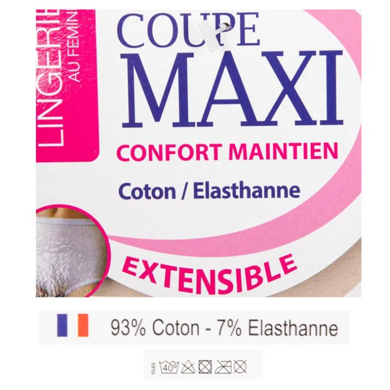 Culotte coupe maxi taille haute Femme LINGERIE AU FEMININ
