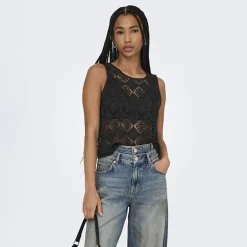 Débardeur à dentelle eva col rond regular Femme JDY