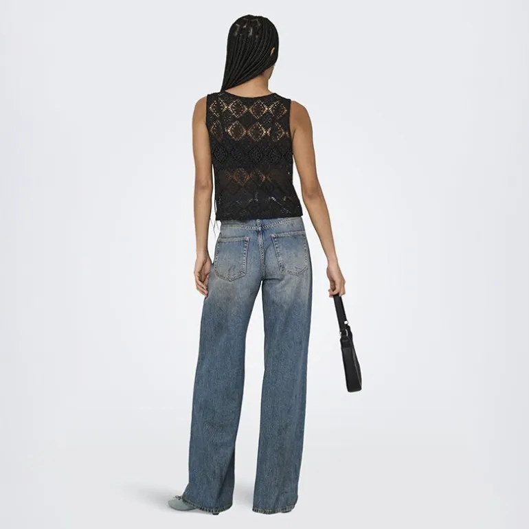 Débardeur à dentelle eva col rond regular Femme JDY