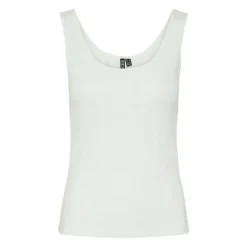 Débardeur col rond ajusté coton Femme PIECES