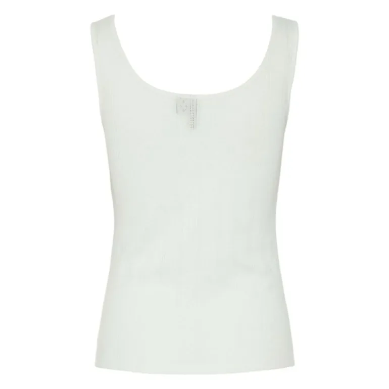 Débardeur col rond ajusté coton Femme PIECES