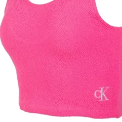 Débardeur crop top rose fushia Femme CALVIN KLEIN