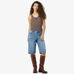 Débardeur judy col rond logo brodé Femme NOISY MAY