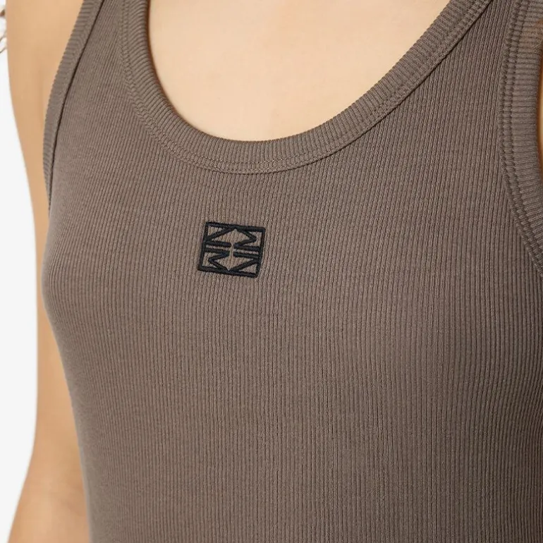 Débardeur judy col rond logo brodé Femme NOISY MAY