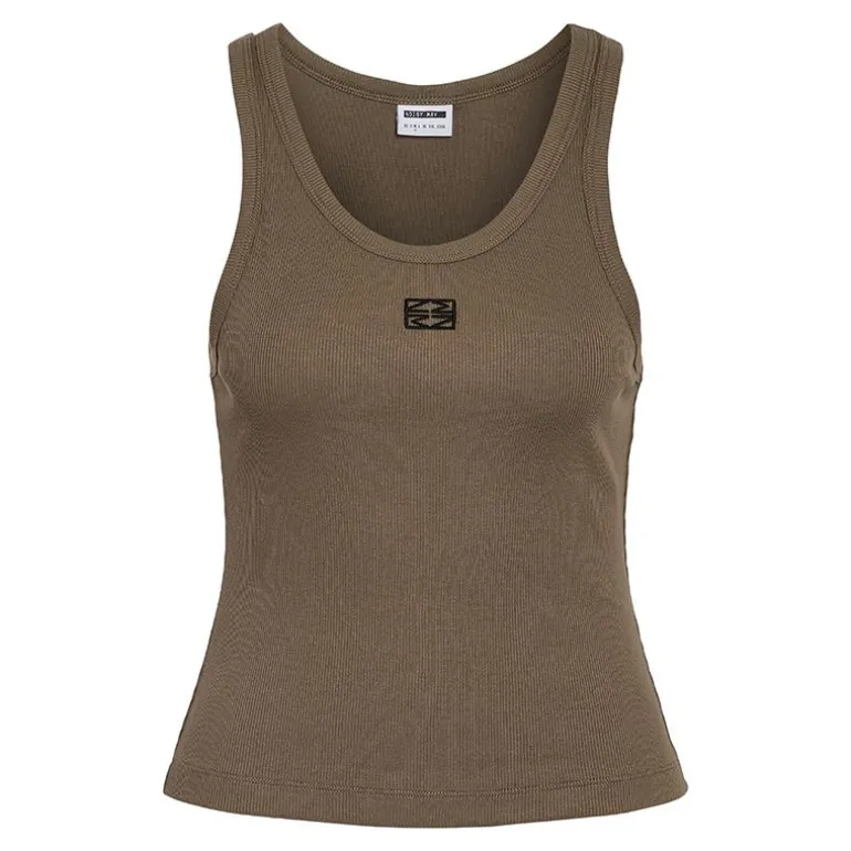 Débardeur judy col rond logo brodé Femme NOISY MAY