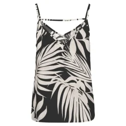 Débardeur noir imprimé tropical à bretelles fines Femme ONLY