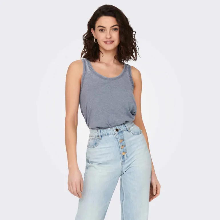 Débardeur sans manches col rond coupe droite Femme ONLY