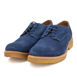 Derbies bleu cobalt en daim Homme LUSQUINOS