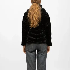 Doudoune à capuche zippée mattia col montant black Femme DEELUXE 74