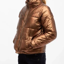 Doudoune sheila brown col montant bronze Femme DEELUXE 74