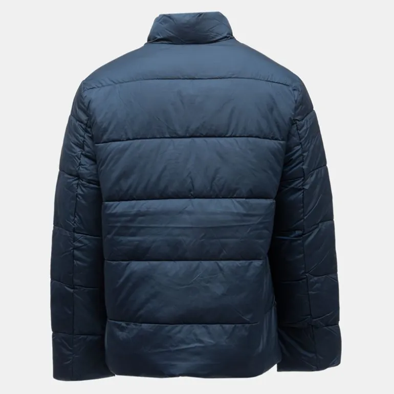 Doudoune unie avec bande colorée navy cesar col montant Homme ROSSIGNOL