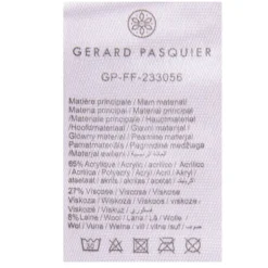 Echarpe à carreaux avec franges en laine 40x210 cm Femme GERARD PASQUIER