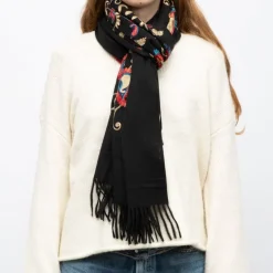 Echarpe brodée avec motif cachemire 70x185cm Femme GERARD PASQUIER