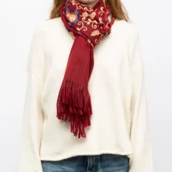 Echarpe brodée avec motif cachemire 70x185cm Femme GERARD PASQUIER