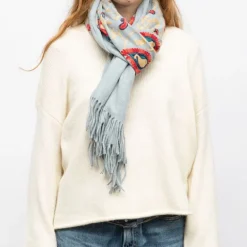 Echarpe brodée avec motif cachemire 70x185cm Femme GERARD PASQUIER
