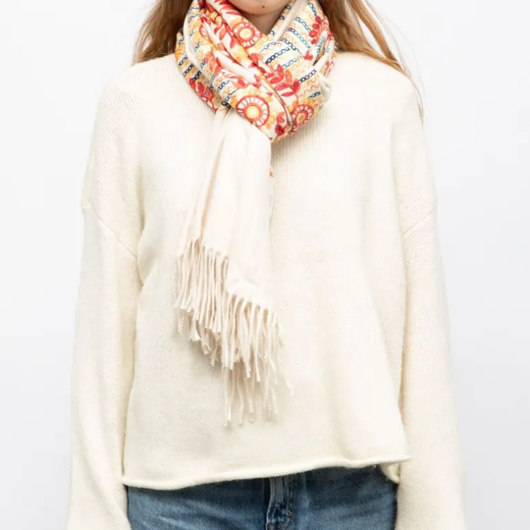 Echarpe broderie colorée70x185cm Femme GERARD PASQUIER