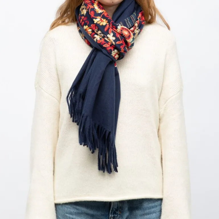 Echarpe broderie colorée70x185cm Femme GERARD PASQUIER