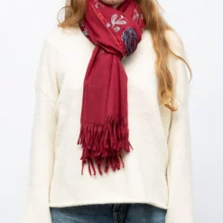 Echarpe broderie imprimé fleurs 70x185cm Femme GERARD PASQUIER