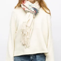 Echarpe broderie imprimé fleurs 70x185cm Femme GERARD PASQUIER