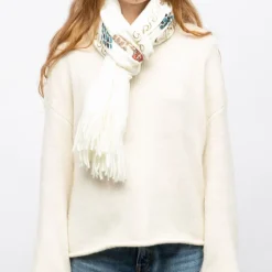 Echarpe douce avec broderie 70x185cm Femme GERARD PASQUIER
