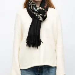 Echarpe douce avec broderie 70x185cm Femme GERARD PASQUIER