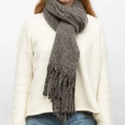 Echarpe gris chine rose 50*195cm man-ff-252631 Femme MANOUKIAN