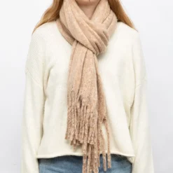 Echarpe gris chine rose 50*195cm man-ff-252631 Femme MANOUKIAN