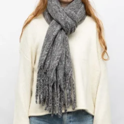 Echarpe gris chine rose 50*195cm man-ff-252631 Femme MANOUKIAN