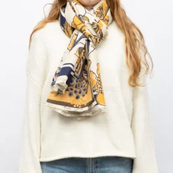 Echarpe imprimé à fleurs jaquard 90x180cm Femme GERARD PASQUIER