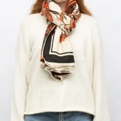 Echarpe imprimé à fleurs jaquard 90x180cm Femme GERARD PASQUIER