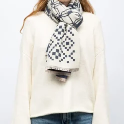 Echarpe imprimee manoukian jaquard 90x180cm Femme MANOUKIAN