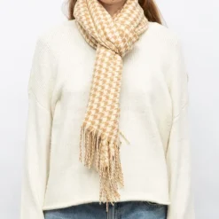 Echarpe motif pied de poule 68x180cm Femme MANOUKIAN