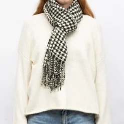 Echarpe motif pied de poule 68x180cm Femme MANOUKIAN