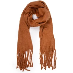 Echarpe unie à franges laine 50x200 cm Femme GERARD PASQUIER